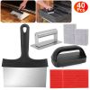 40Pcs Griddle Cleaning Kit for Blackstone with Grill Stone Griddle Scraper Griddle Brush with Stainless Steel Handle