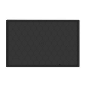 Silicone Under Sink Mat for Cabinet 34x22" Sink Cabinet Protector Mat Kitchen Bathroom Cabinet Liner with Drain Hole Hold Up to 3 Callons Liquid (Option: SiliconeSinkMatBlack)